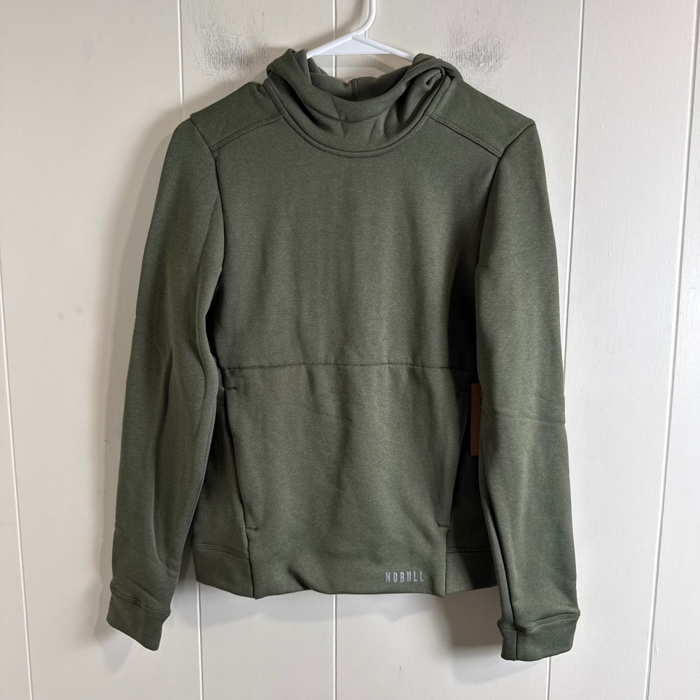 NOBULL Olive Green Hooded Sweatshirt Hoodie Women's Size S Athleisure Activewear